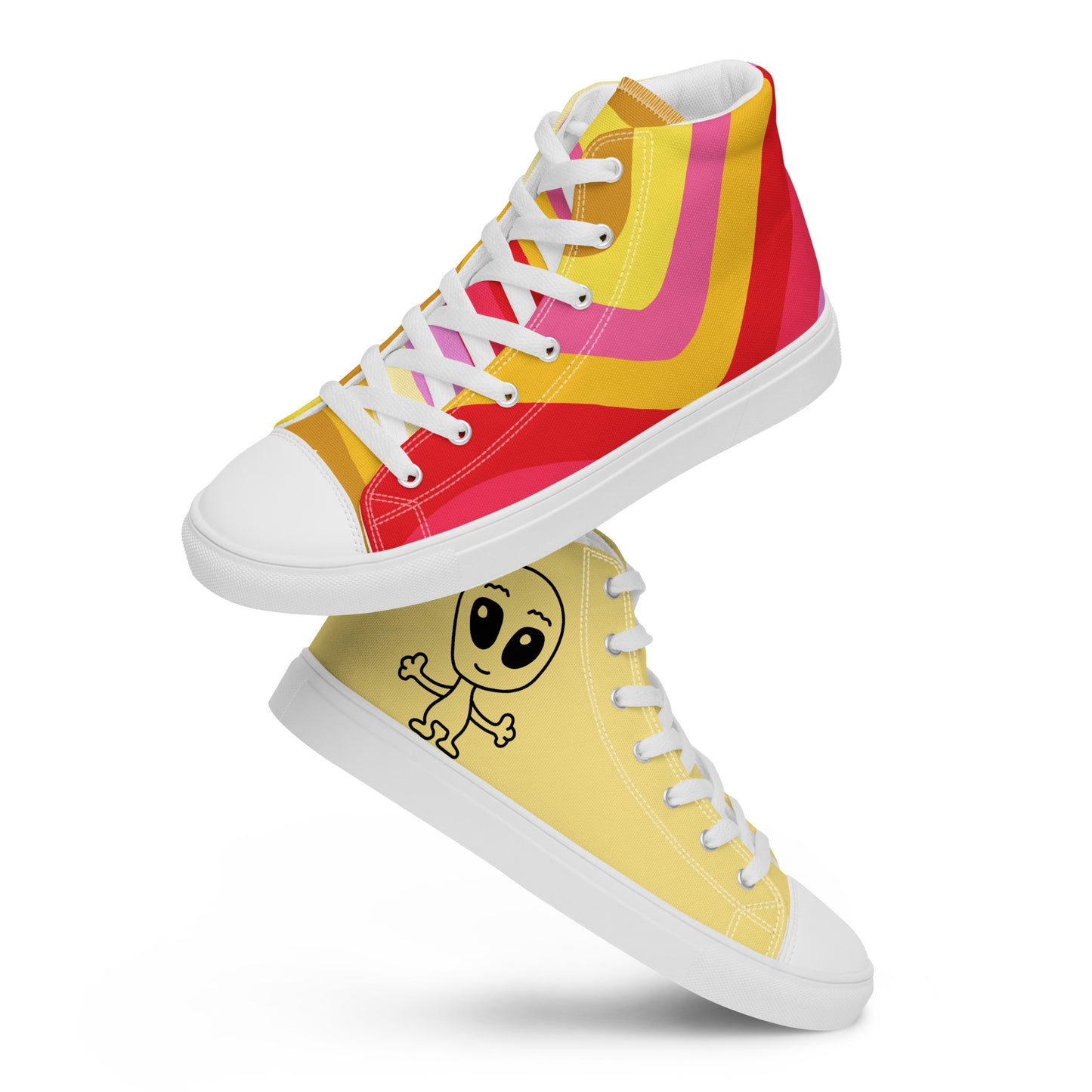 Larry the Alien Women’s high top canvas shoes