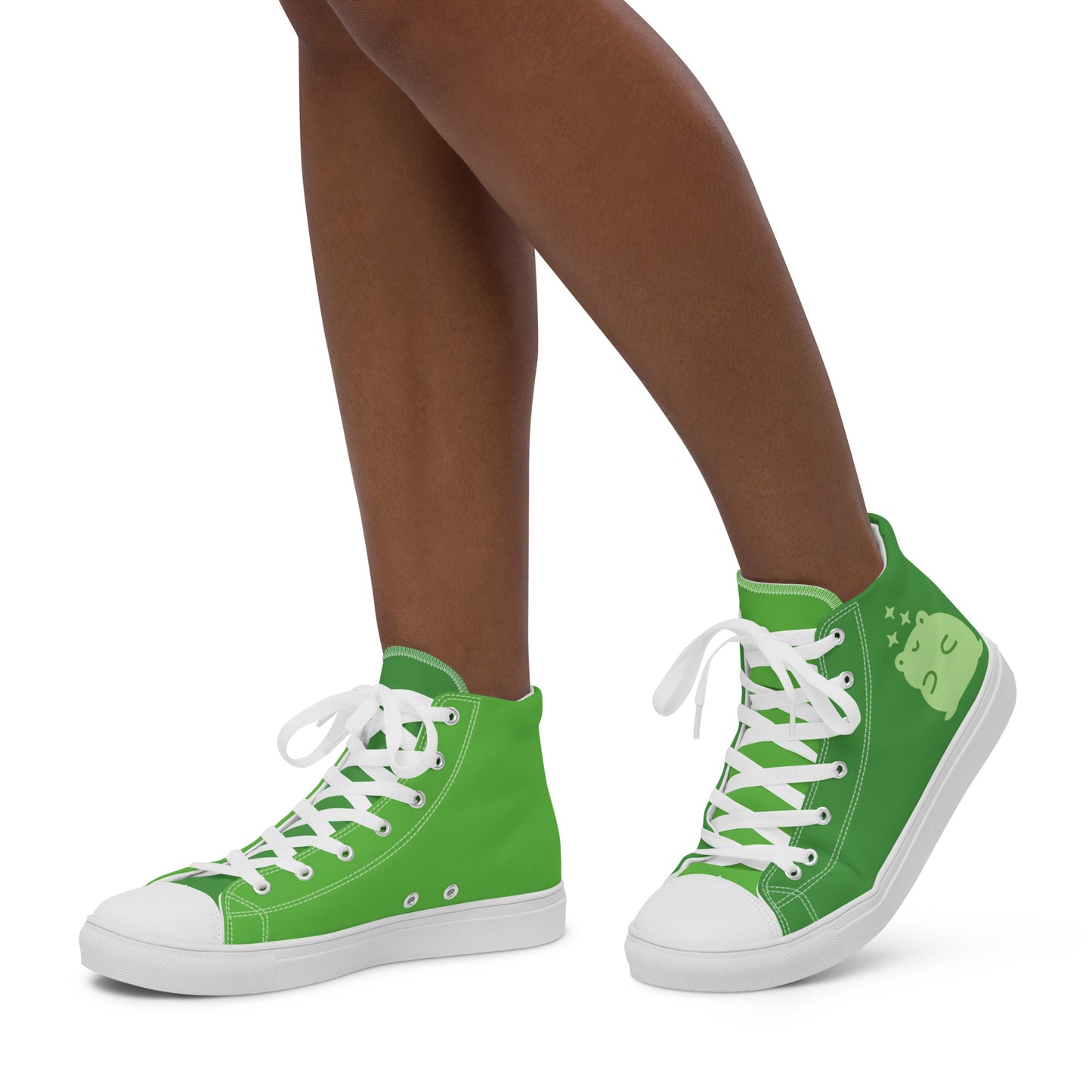 George the Frog Women’s high top canvas shoes